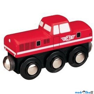 Vláčkodráhy - Vláčkodráha mašinka - Lokomotiva dieselová červená (Maxim)