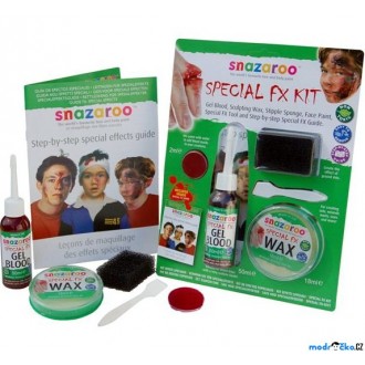 Ostatní hračky - Snazaroo - Speciální efekty, Sada s voskem a krví