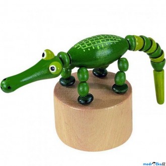 Dřevěné hračky - Mačkací figurka - Krokodýl (Detoa)