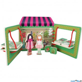 Dřevěné hračky - Prodejna - Stolní obchůdek, Zeleninový stánek (Legler)