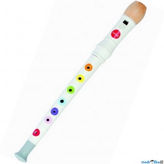 Dřevěné hračky - Hudba - Flétna zobcová 31cm, barevná (Janod)