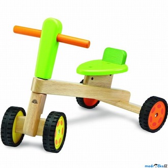 Dřevěné hračky - Odrážedlo - Dřevěná tříkolka zelená (Wonderworld)