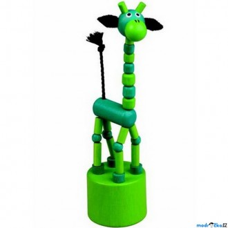 JIŽ SE NEPRODÁVÁ - Mačkací figurka - Žirafa zelená (Detoa)