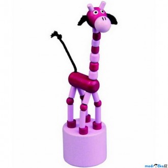 JIŽ SE NEPRODÁVÁ - Mačkací figurka - Žirafa růžová (Detoa)