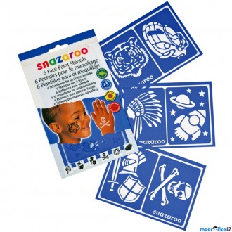 Ostatní hračky - Snazaroo - Šablony na obličejové barvy 6ks, Chlapecké