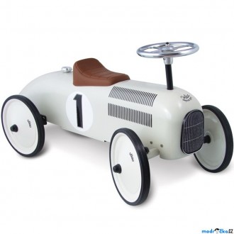 Dřevěné hračky - Odrážedlo kovové - Historické auto, krémové (Vilac)