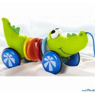 Dřevěné hračky - Tahací hračka - Rachtající krokodýl (Wonderworld)