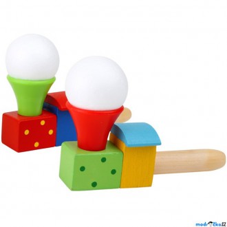 Dřevěné hračky - Drobné hračky - Foukání do balónků, Vlak, 1ks (Small foot)