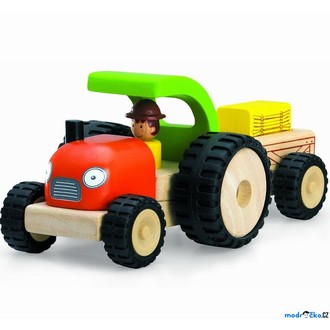 JIŽ SE NEPRODÁVÁ - Auto - Miniworld, Traktor dřevěný (Wonderworld)