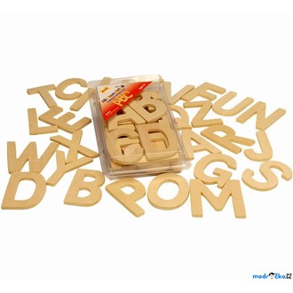 Dřevěné hračky - Písmena - Sada písmen přírodních 9cm (Bigjigs)