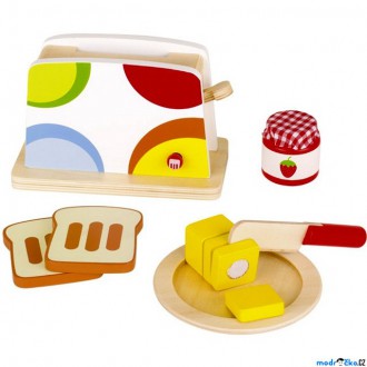 Dřevěné hračky - Kuchyň - Toustovač dětský dřevěný (Goki)