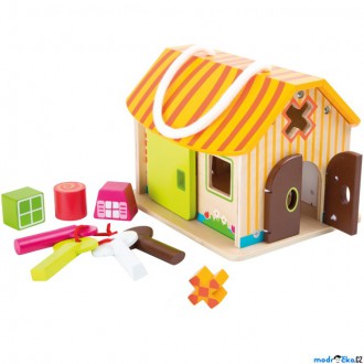 Dřevěné hračky - Vhazovačka - Domeček s klíči (Small foot)