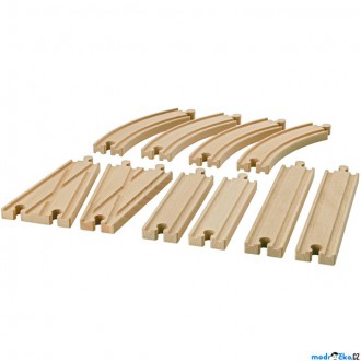 Vláčkodráhy - Vláčkodráha koleje - Set kolejí LILLABO, 10ks (Ikea)