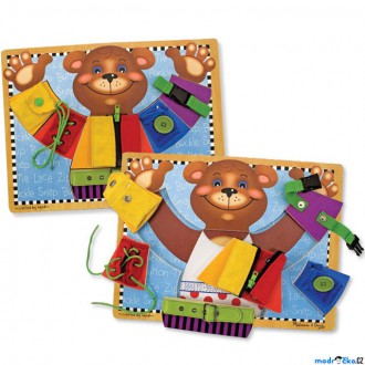 Dřevěné hračky - Základní dovednosti - Puzzle s oblékacím medvědem (M&D)