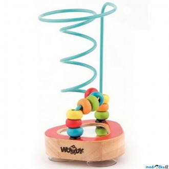 Dřevěné hračky - Motorický labyrint drátěný malý - S přísavkou (Woody)