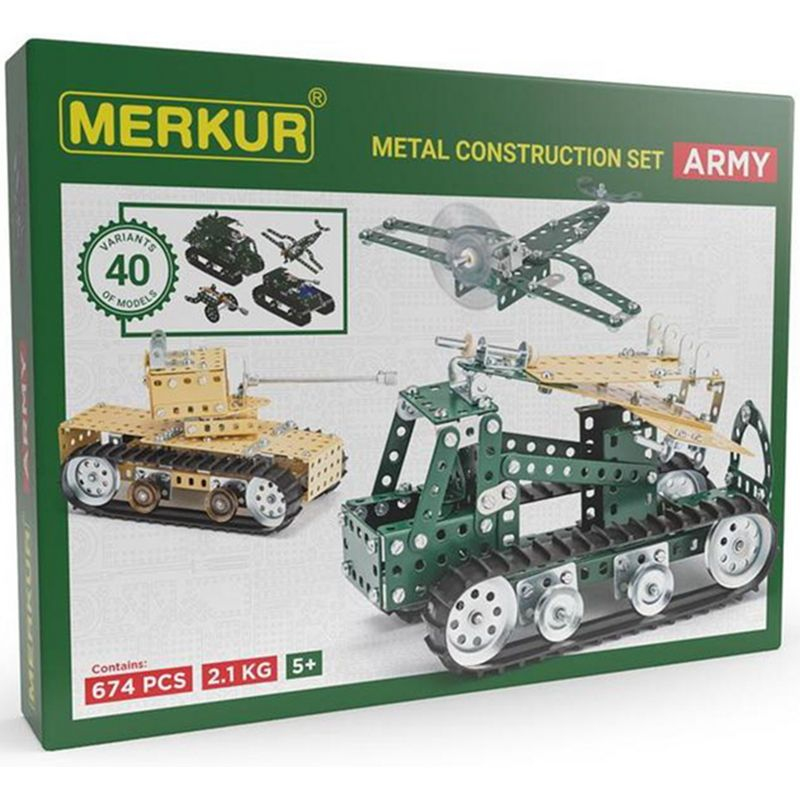 Merkur - Armádní vozidla - 40 modelů, 674 dílků