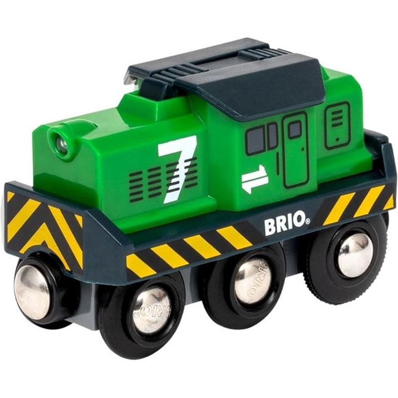 Vláčkodráha mašinka - Elektrická s pohonem, Zelená nákladní (Brio)