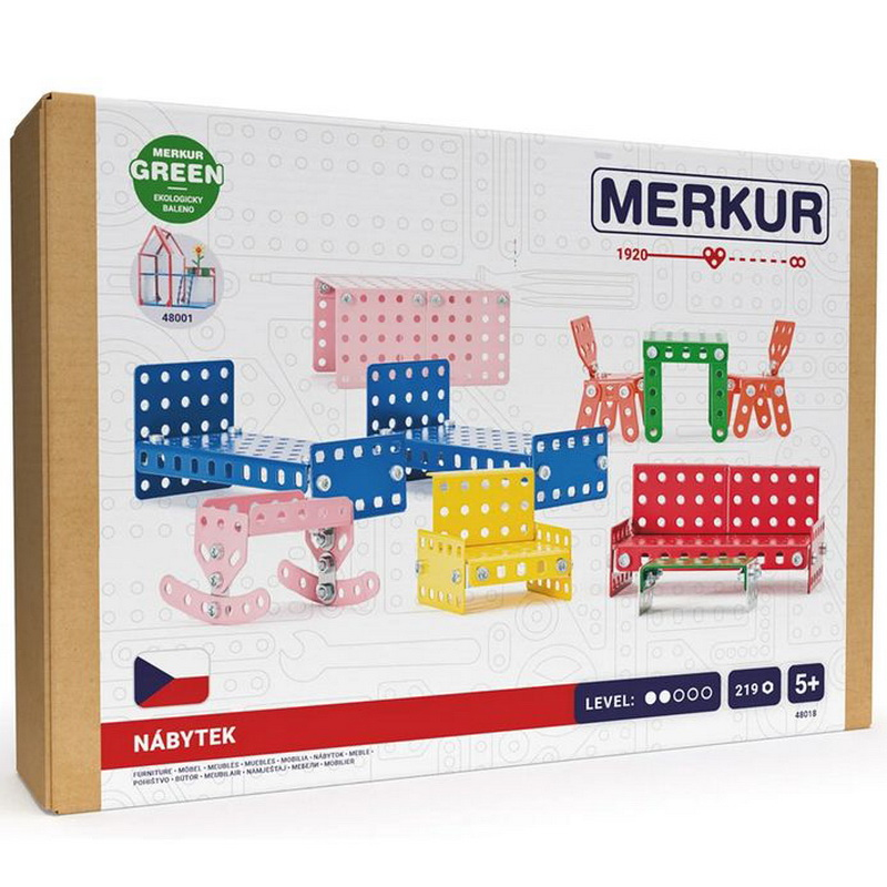 Merkur - Nábytek do domečku pro panenky, 219 dílků