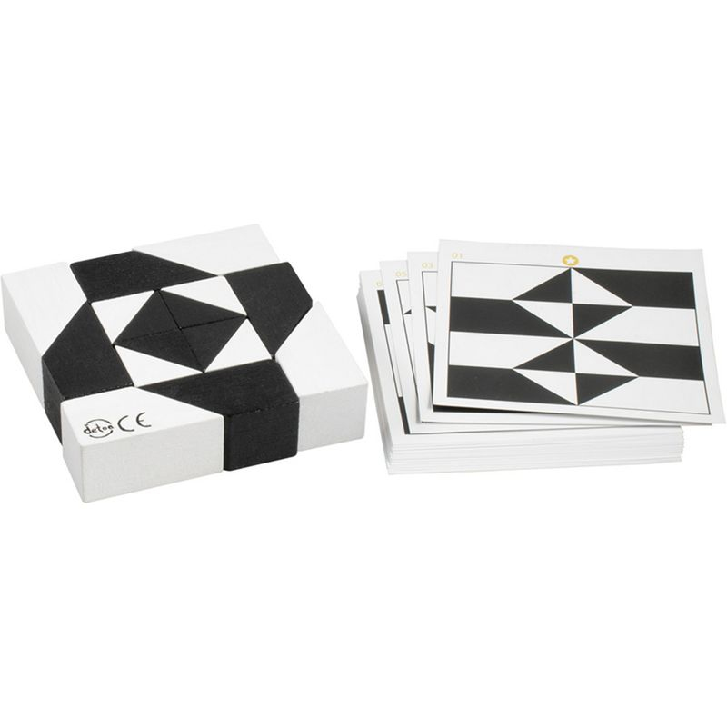 Hlavolam dřevěný - Tangram černobílý (Detoa)