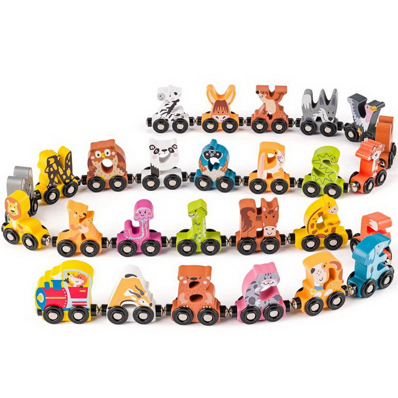 Vláčkodráha vláček - Abeceda se zvířátky v AJ, 27 dílů (Woody)