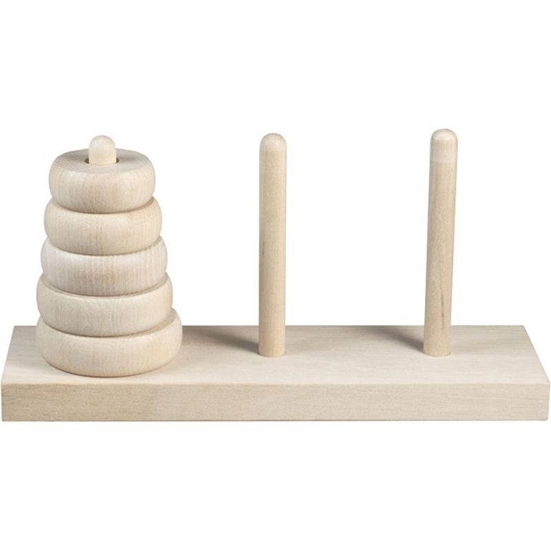 Hlavolam dřevěný - Hanojská věž dřevěná (Detoa)