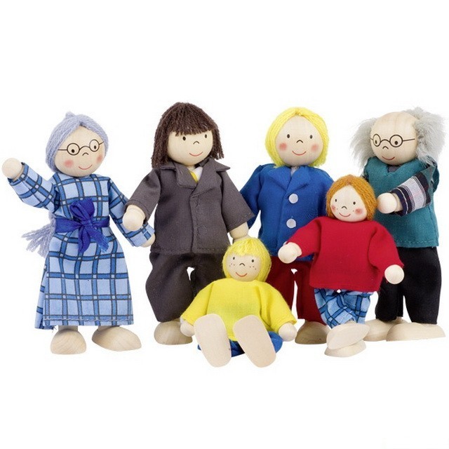 Panenky do domečku - Rodina z města, 6ks (Goki)