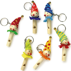 Hudba - Píšťalka přívěsek na klíče, Klauni, 1ks (Small foot)