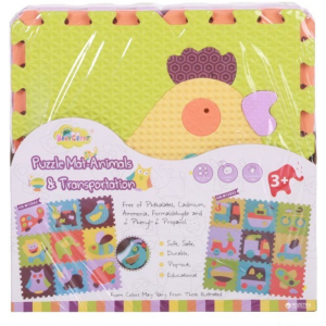 Puzzle pěnové - 30x30cm, 9ks, Zvířata