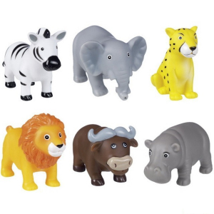 Hračka do vody - Stříkací divoká zvířátka, 6ks (Goki)