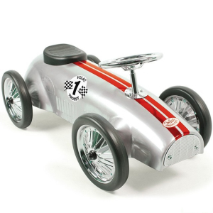 Odrážedlo kovové - Historické auto, stříbrné závodní (Vilac)