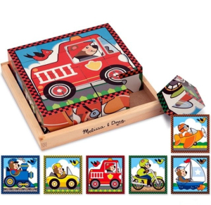 Kostky obrázkové 16ks - Dopravní prostředky (M&D)