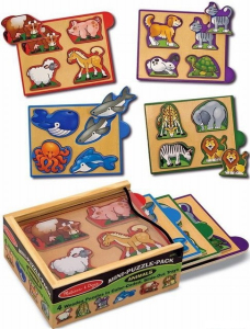 Puzzle pro nejmenší - Vkládačka mini, Zvířátka (M&D)