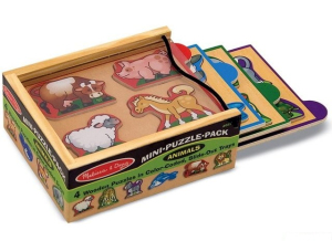Puzzle pro nejmenší - Vkládačka mini, Zvířátka (M&D)