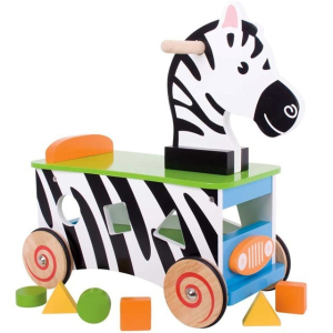 Odrážedlo - Zebra s vhazovačkou (Bigjigs)