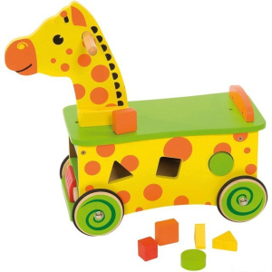 Odrážedlo - Žirafa s vhazovačkou (Bigjigs)