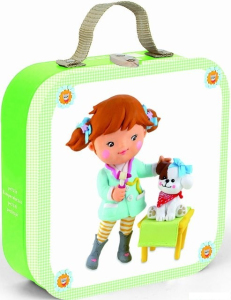 Puzzle z kartónu - Lou veterinářkou, 43 dílků (Janod)