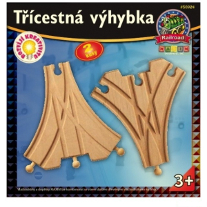 Vláčkodráha koleje - Výhybka třícestná, 2ks (Maxim)