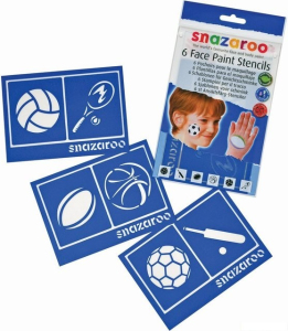 Snazaroo - Šablony na obličejové barvy 6ks, kluci