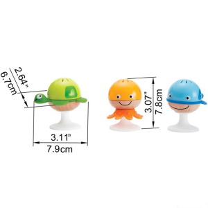 Chrastítko - Panáčci s přísavkou, 3ks (Hape)