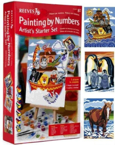 Malování podle čísel - Velká malířská sada, červená (Reeves)