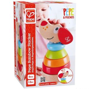 Skládačka s kroužky - Pejsek Pepe se zvukem (Hape)