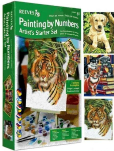 Malování podle čísel - Velká malířská sada, zelená (Reeves)