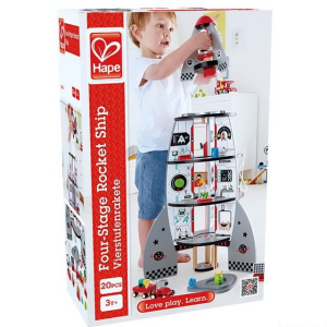 Vesmír - Dřevěná čtyřpatrová vesmírná raketa (Hape)