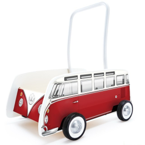 Vozík - Chodítko s madlem, Autobus T1, červený (Hape)