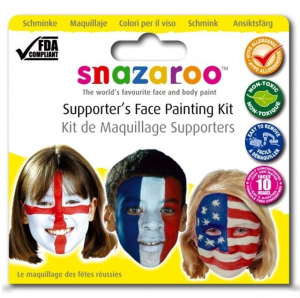 Snazaroo - Sada 3 barev na obličej, Vlajky