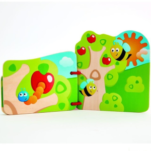 První knížka - Broučci, 4 dřevěné listy (Hape)