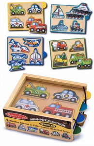 Puzzle pro nejmenší - Vkládačka mini, Doprava (M&D)