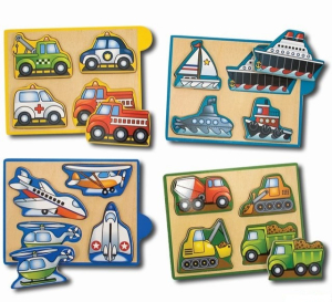 Puzzle pro nejmenší - Vkládačka mini, Doprava (M&D)