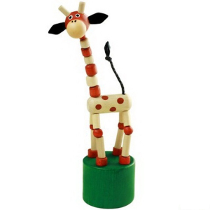 Mačkací figurka - Žirafa přírodní (Detoa)