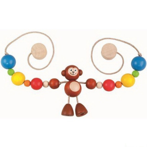 Řetěz do kočárku dřevěný - Opice (Detoa)